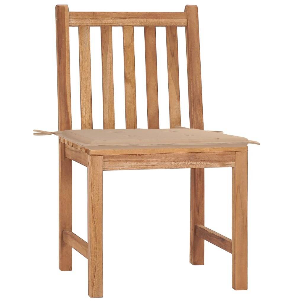 Gartenstühle 2 Stk. mit Kissen Massivholz Teak-4