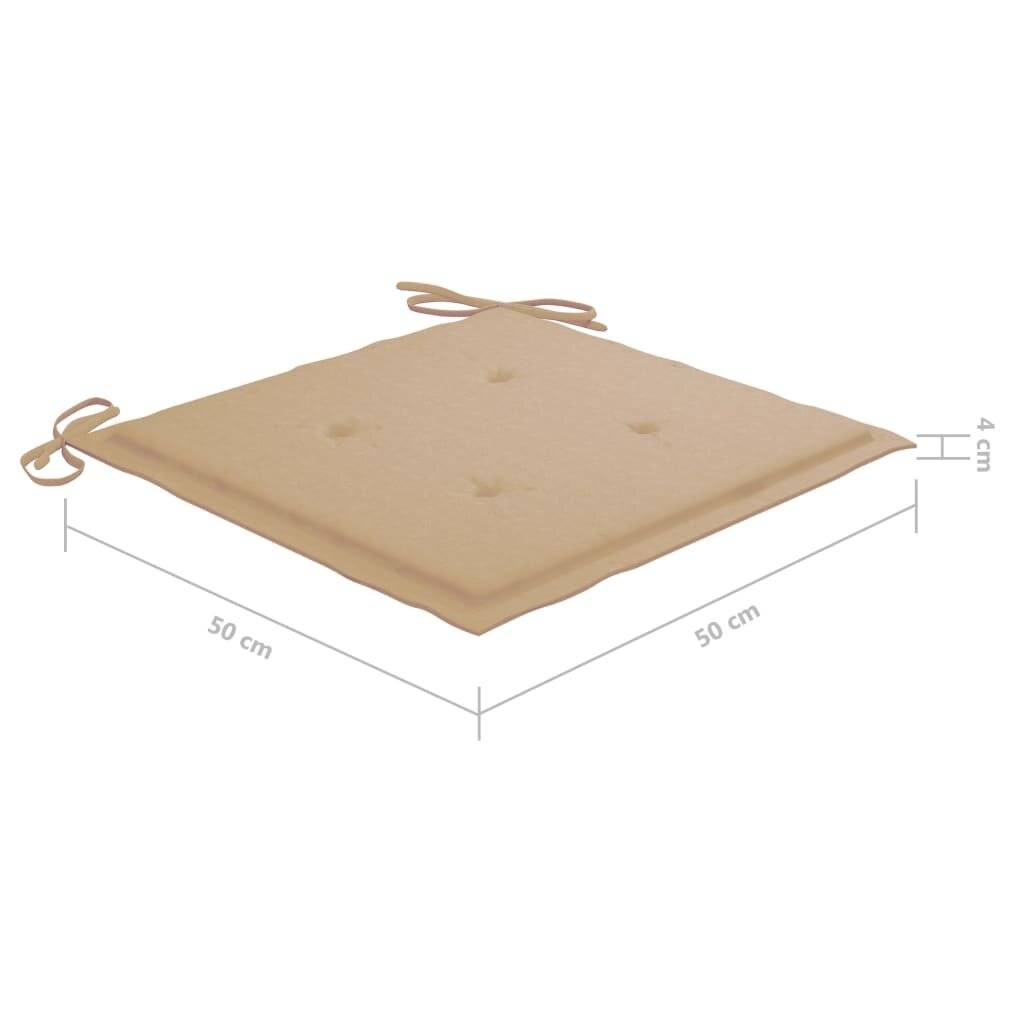 Symbolbild für Gartenstühle 2 Stk. mit Kissen Massivholz Teak