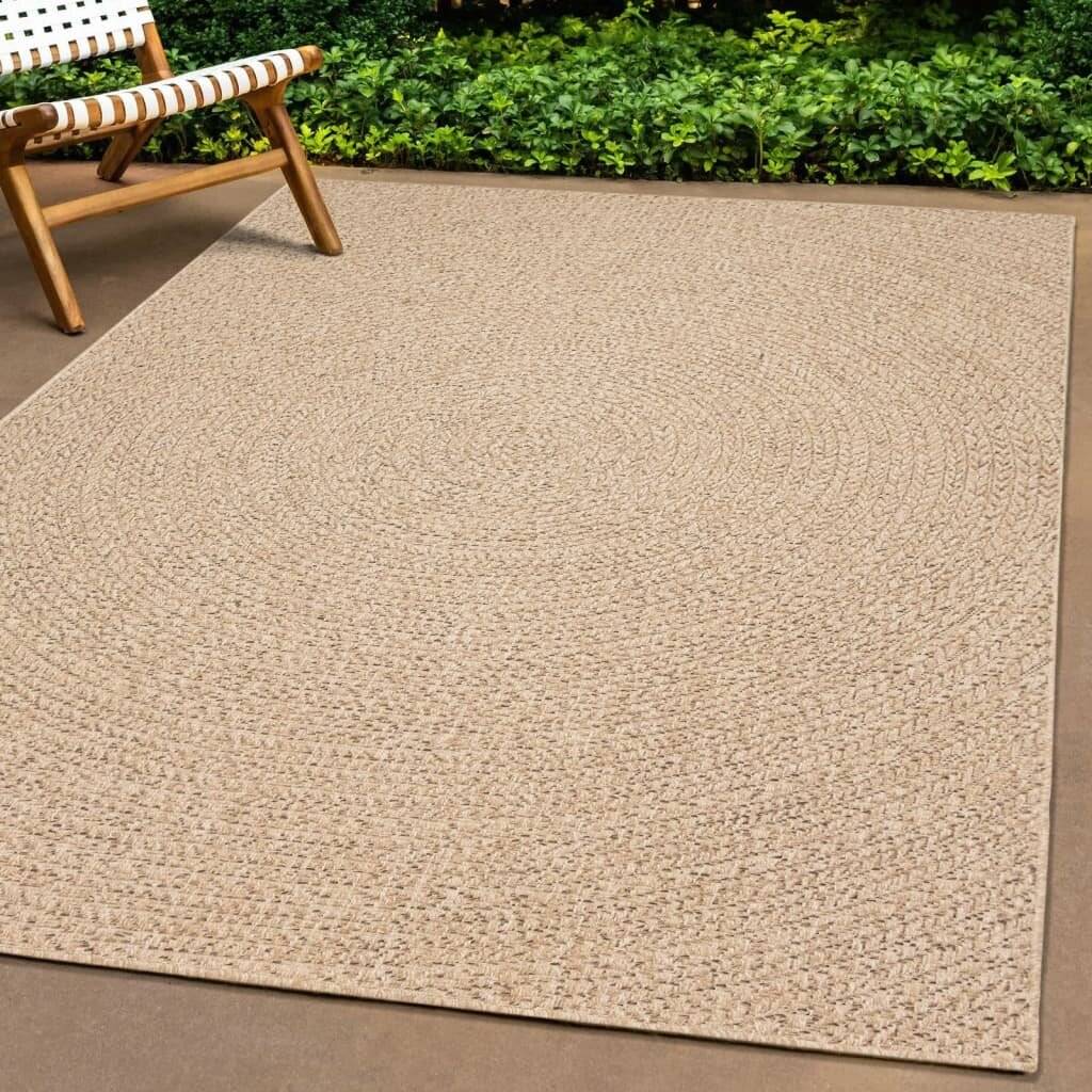Teppich 80x150 cm Jute-Optik Innen und Außen-0