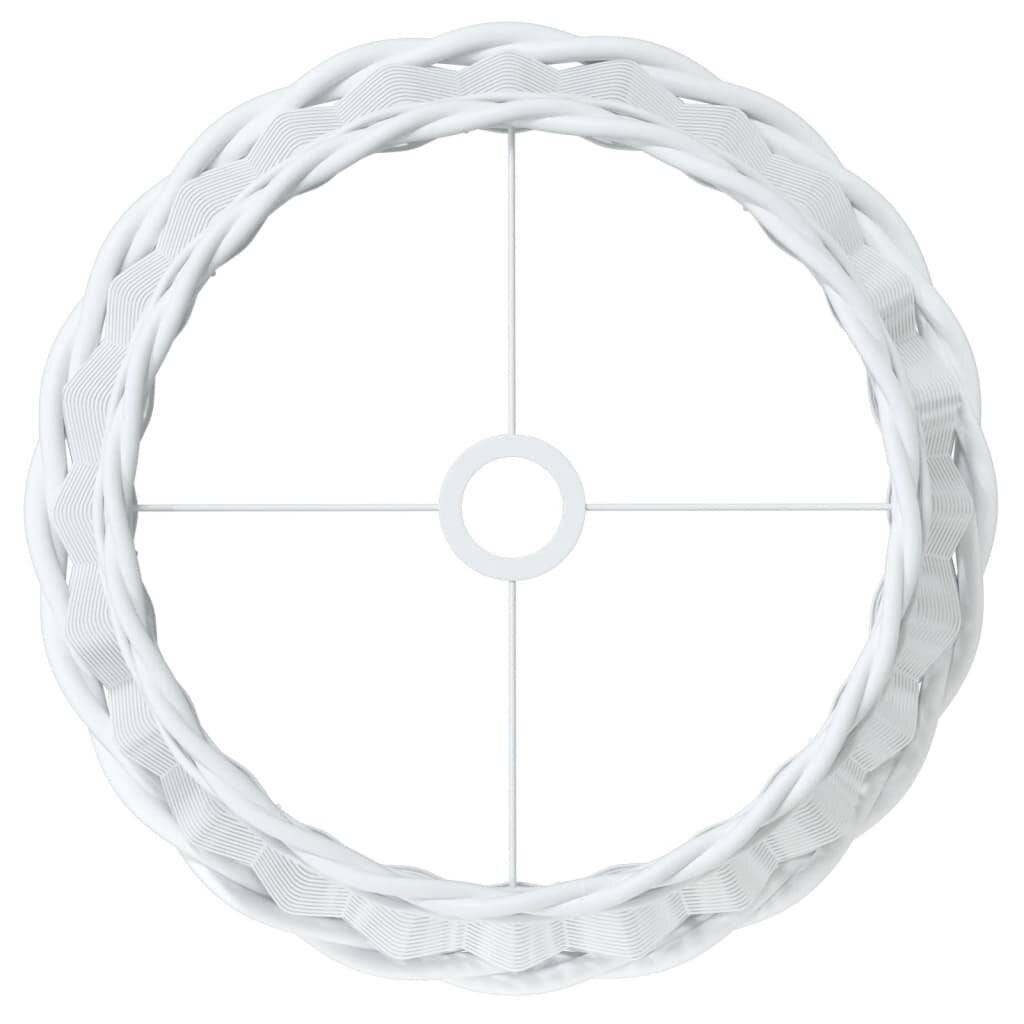 Lampenschirm Weiß Ø45x28 cm Korbweide-4