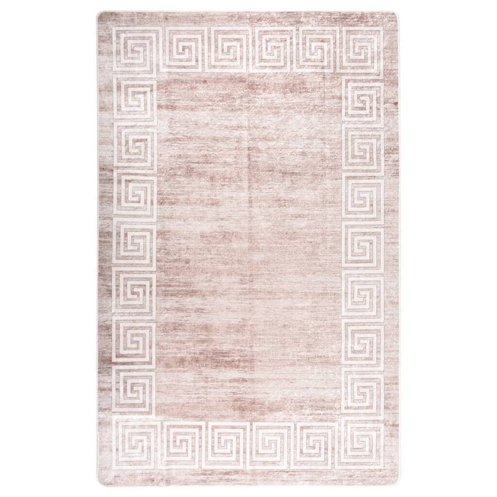 Teppich Waschbar 160x230 cm Beige Rutschfest-0