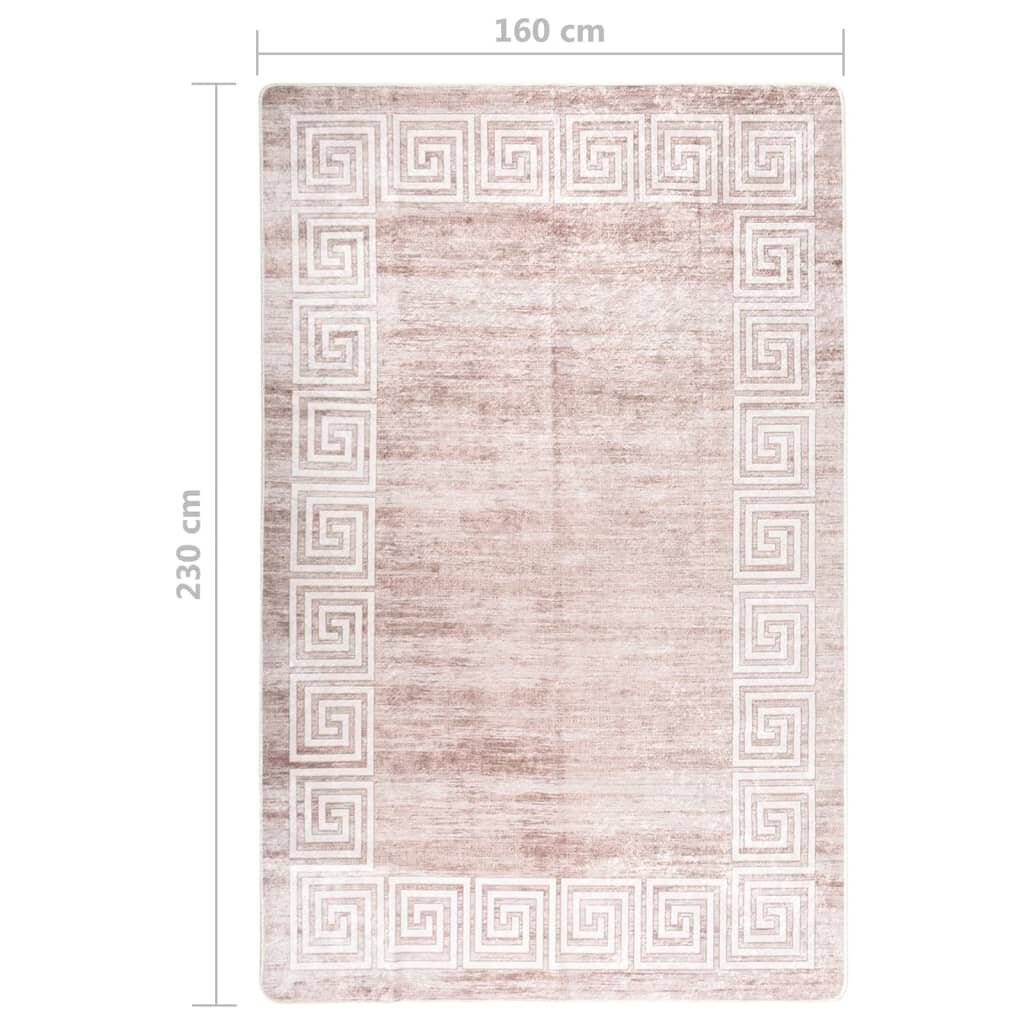Teppich Waschbar 160x230 cm Beige Rutschfest-6