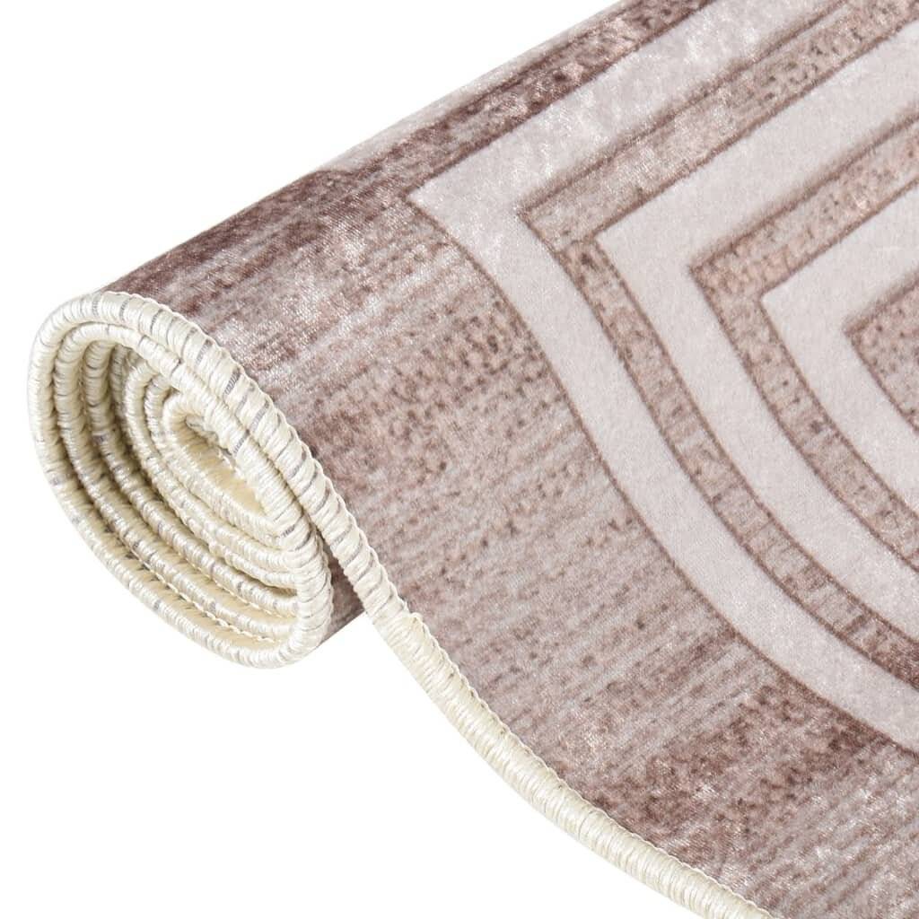 Teppich Waschbar 160x230 cm Beige Rutschfest-4