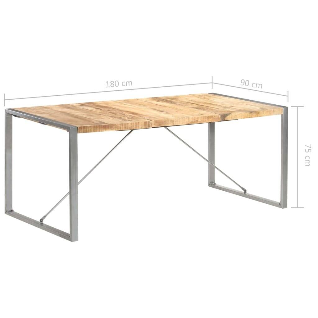 Esstisch 180x90x75 cm Raues Mango-Massivholz-6