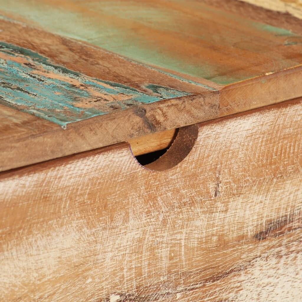 Schminktisch mit Spiegel 112x45x76 cm Altholz Massiv-1