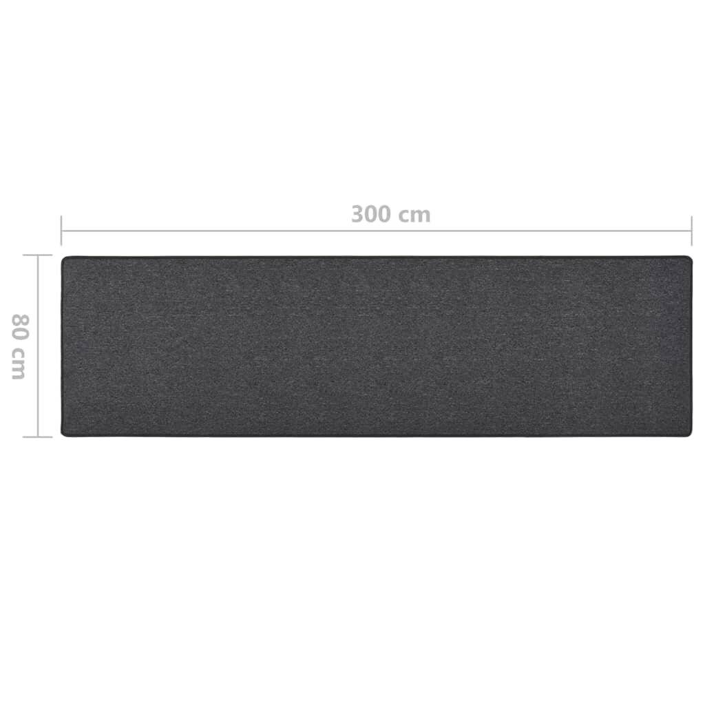 Teppichläufer Anthrazit 80x300 cm-6