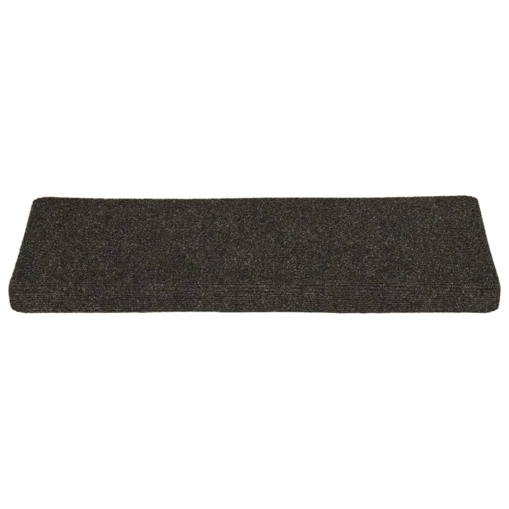 Treppenmatten 15 Stk. Nadelvlies 65x25 cm Grau-2