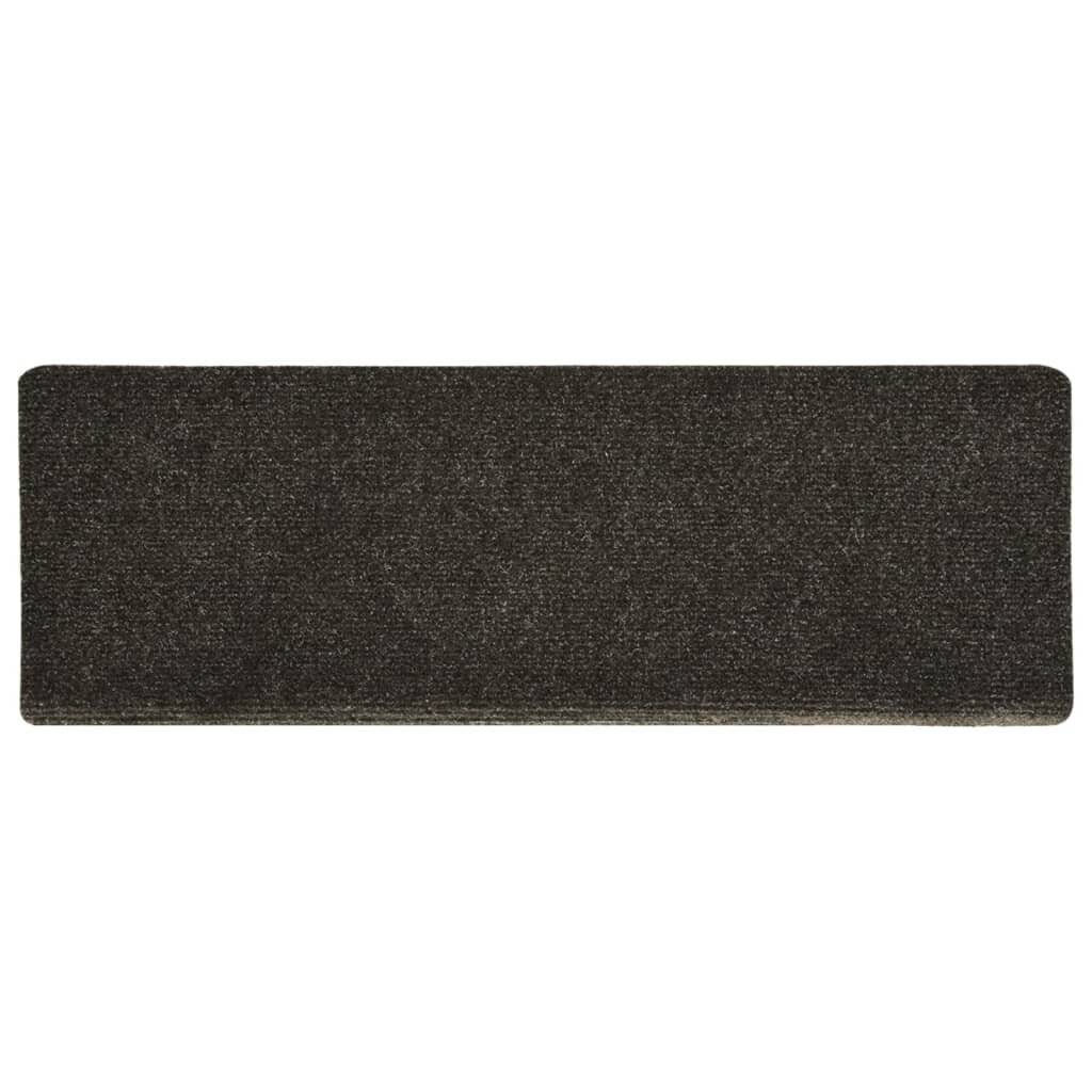 Treppenmatten 15 Stk. Nadelvlies 65x25 cm Grau-3