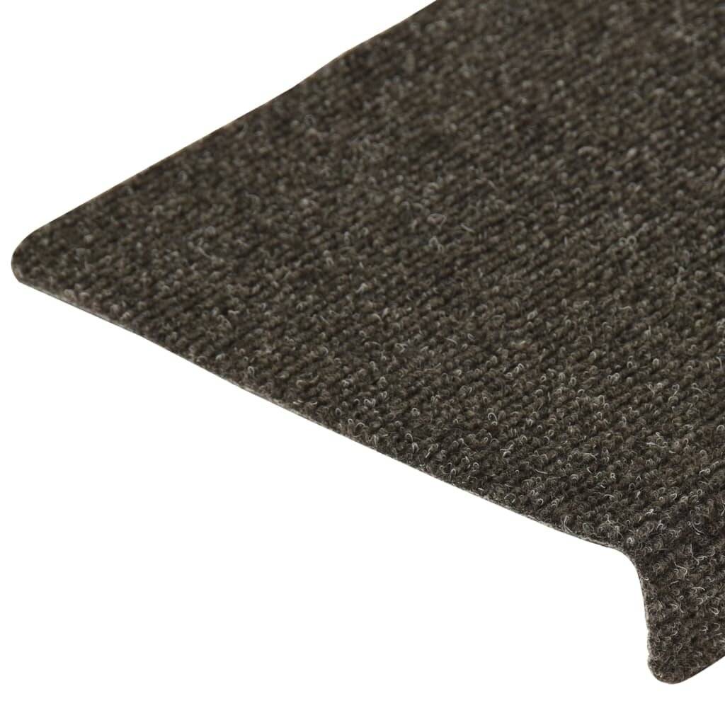 Treppenmatten 15 Stk. Nadelvlies 65x25 cm Grau-4
