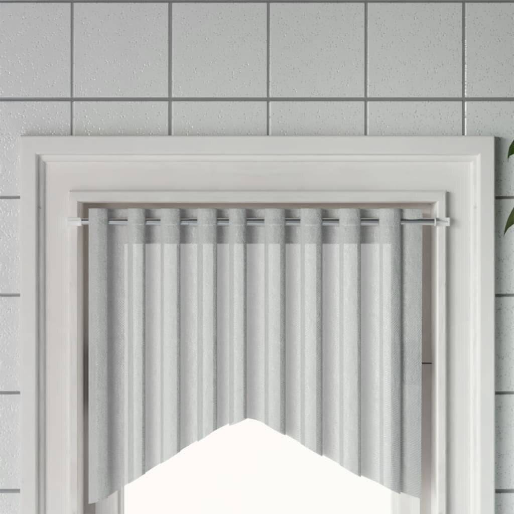 Gardinenstangen 2 Stk. Weiß und Silbern 60-105 cm Aluminium-0
