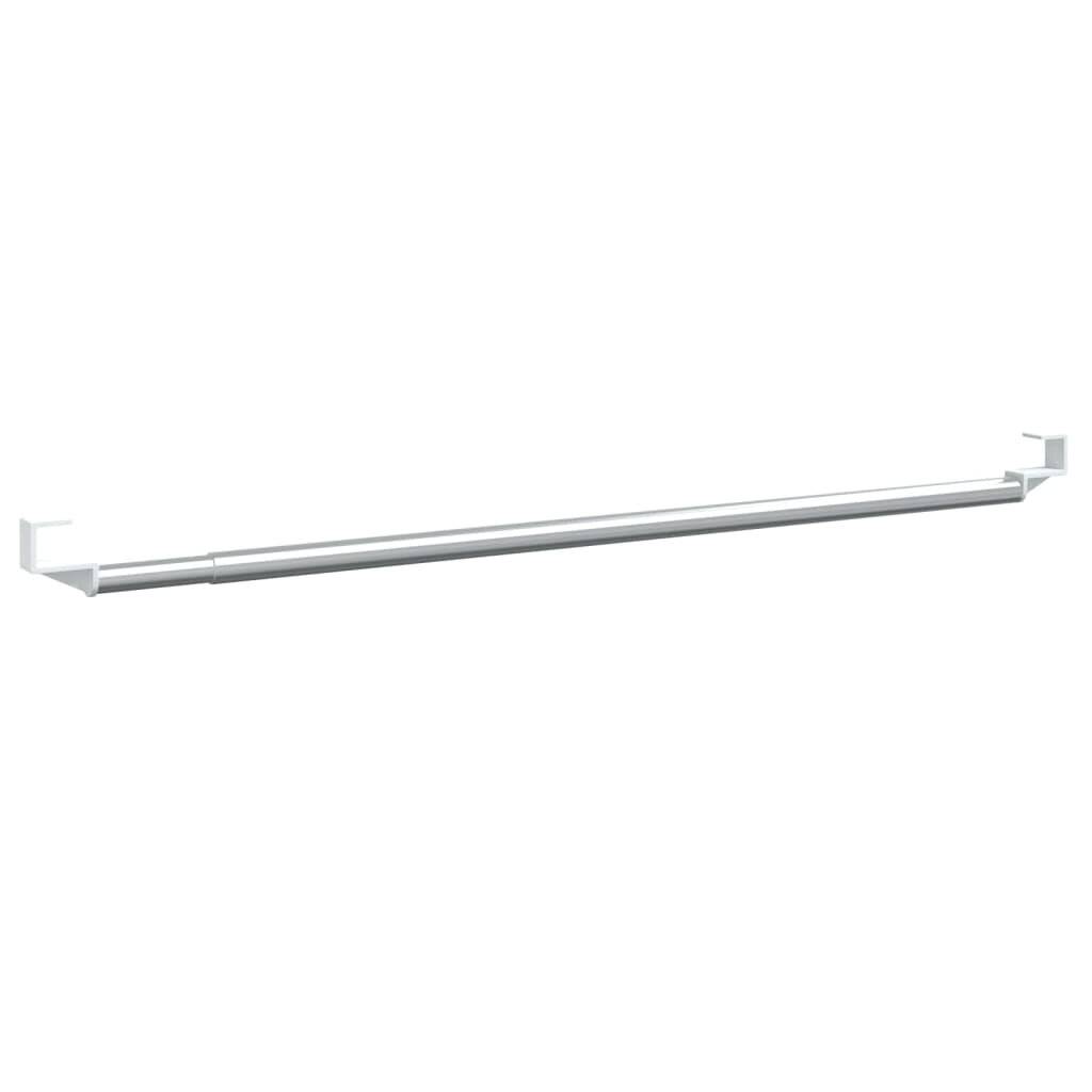 Gardinenstangen 2 Stk. Weiß und Silbern 60-105 cm Aluminium-2