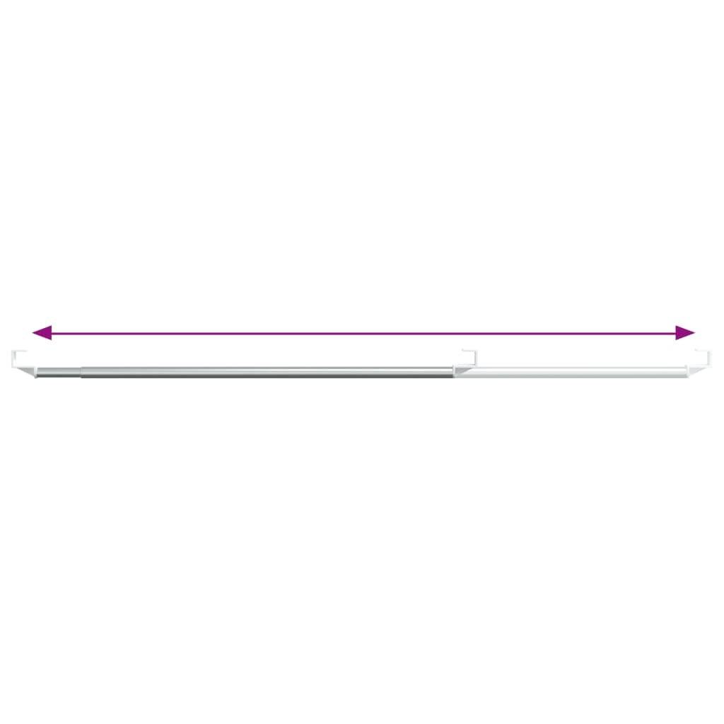 Gardinenstangen 2 Stk. Weiß und Silbern 60-105 cm Aluminium-4