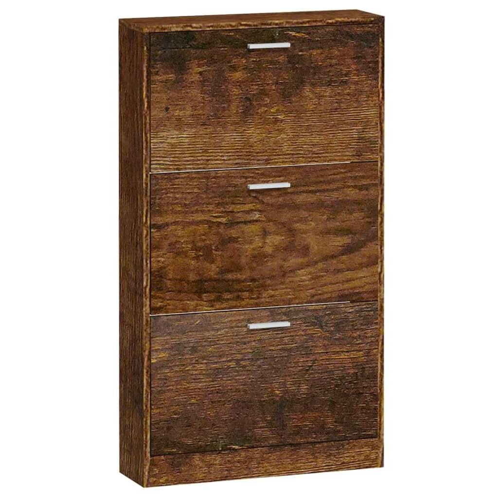 Schuhschrank Räuchereiche 59x17x108 cm Holzwerkstoff-4