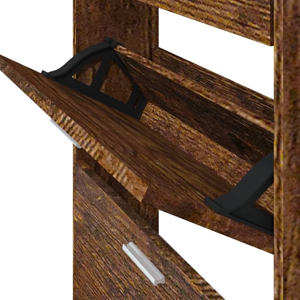 Symbolbild für Schuhschrank Räuchereiche 59x17x108 cm Holzwerkstoff