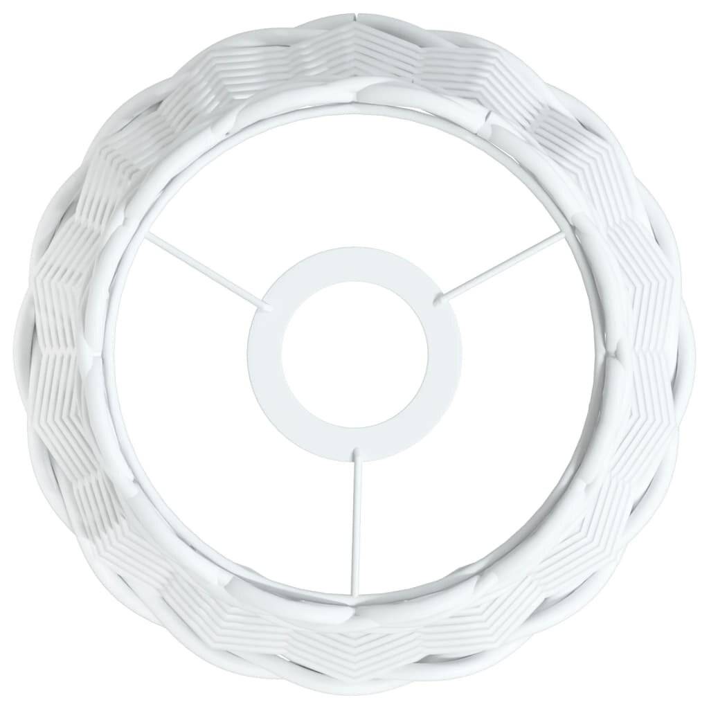 Lampenschirm Weiß Ø20x15 cm Korbweide-4