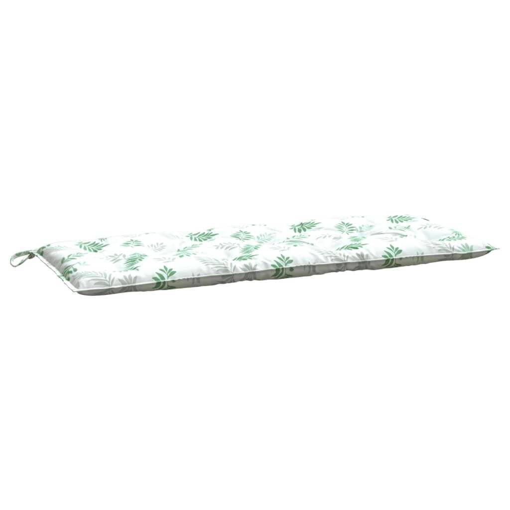 Gartenbank-Auflagen 2 Stk. Blattmuster 120x50x7 cm Stoff-3