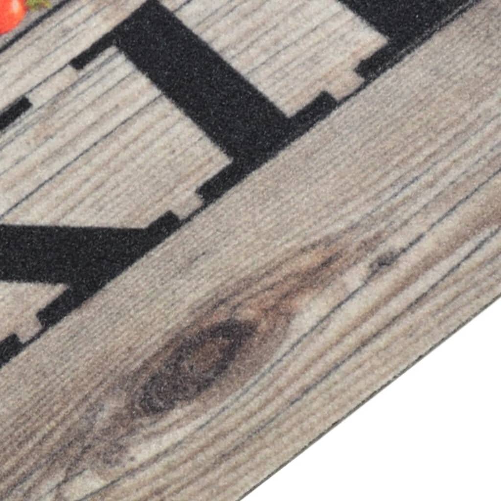 Küchenteppich Waschbar Cooking Grau 45x150 cm Samt-2