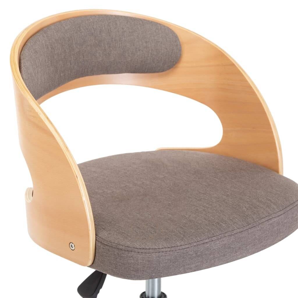 Drehbare Esszimmerstühle 2 Stk. Taupe Bugholz und Stoff-6