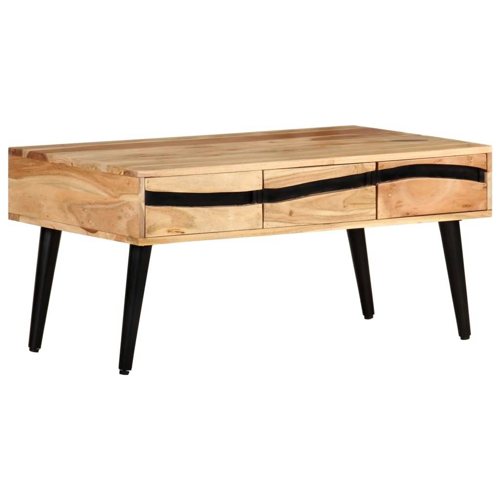 Couchtisch 88x50x42 cm Akazie Massivholz-0