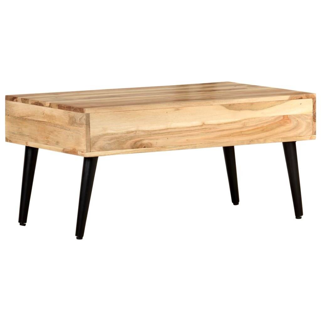 Couchtisch 88x50x42 cm Akazie Massivholz-2