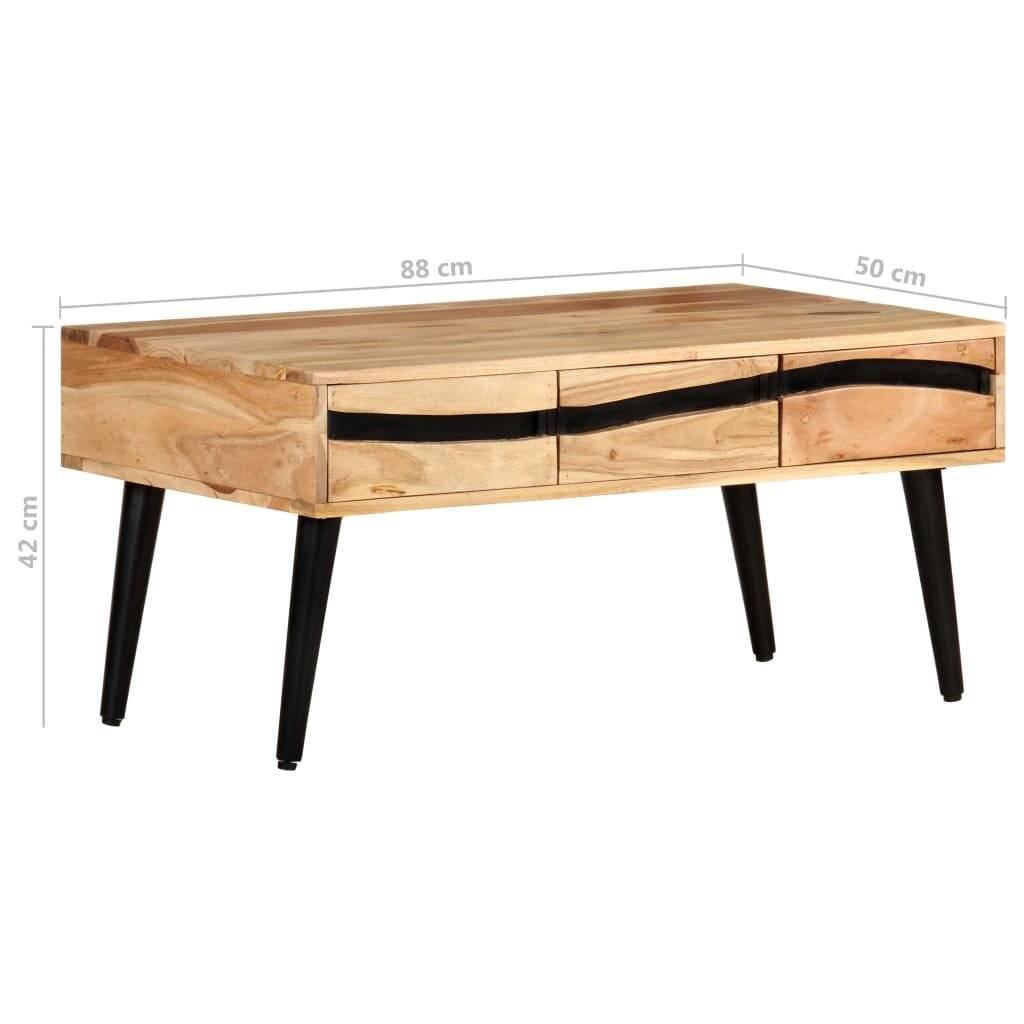 Symbolbild für Couchtisch 88x50x42 cm Akazie Massivholz
