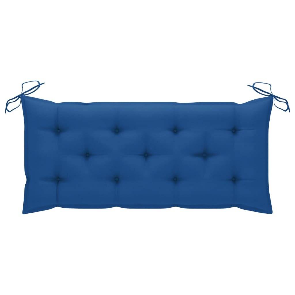 Klappbare Gartenbank mit Auflage 118 cm Bambus-6
