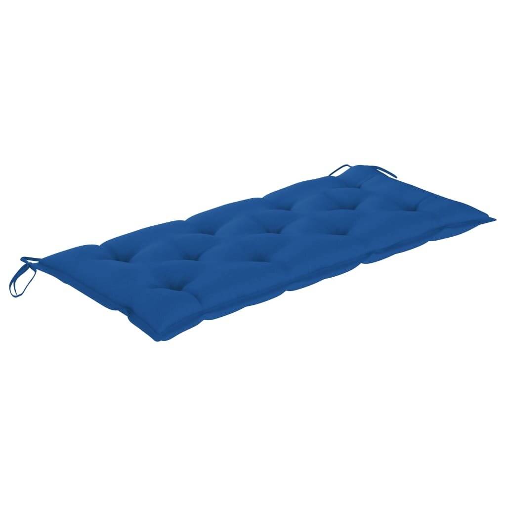 Klappbare Gartenbank mit Auflage 118 cm Bambus-4