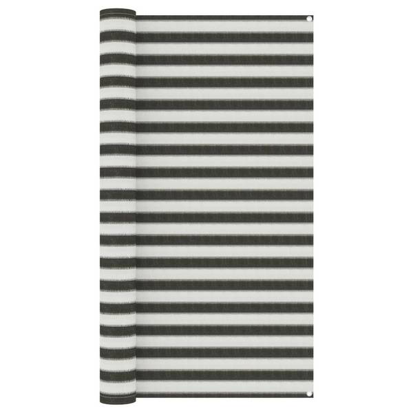 Zeltteppich 200x300 cm Anthrazit und Weiß