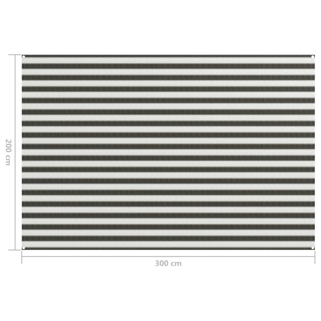 Zeltteppich 200x300 cm Anthrazit und Weiß-3