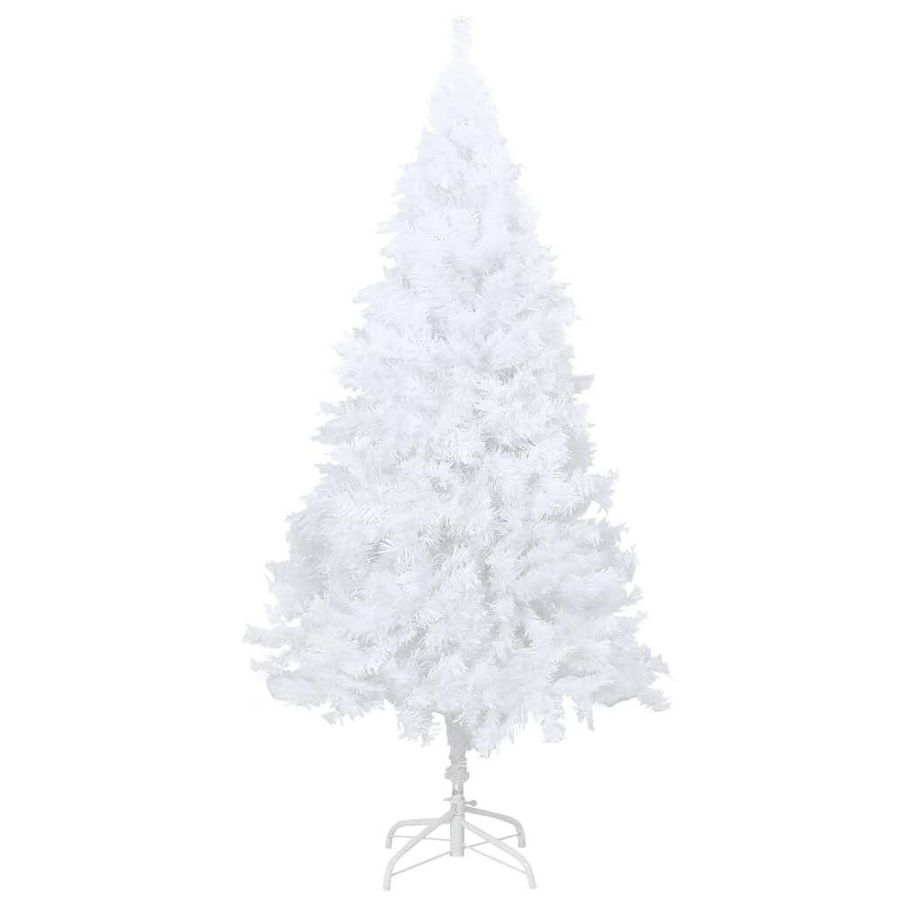 Künstlicher Weihnachtsbaum mit Dicken Zweigen Weiß 180 cm PVC-2
