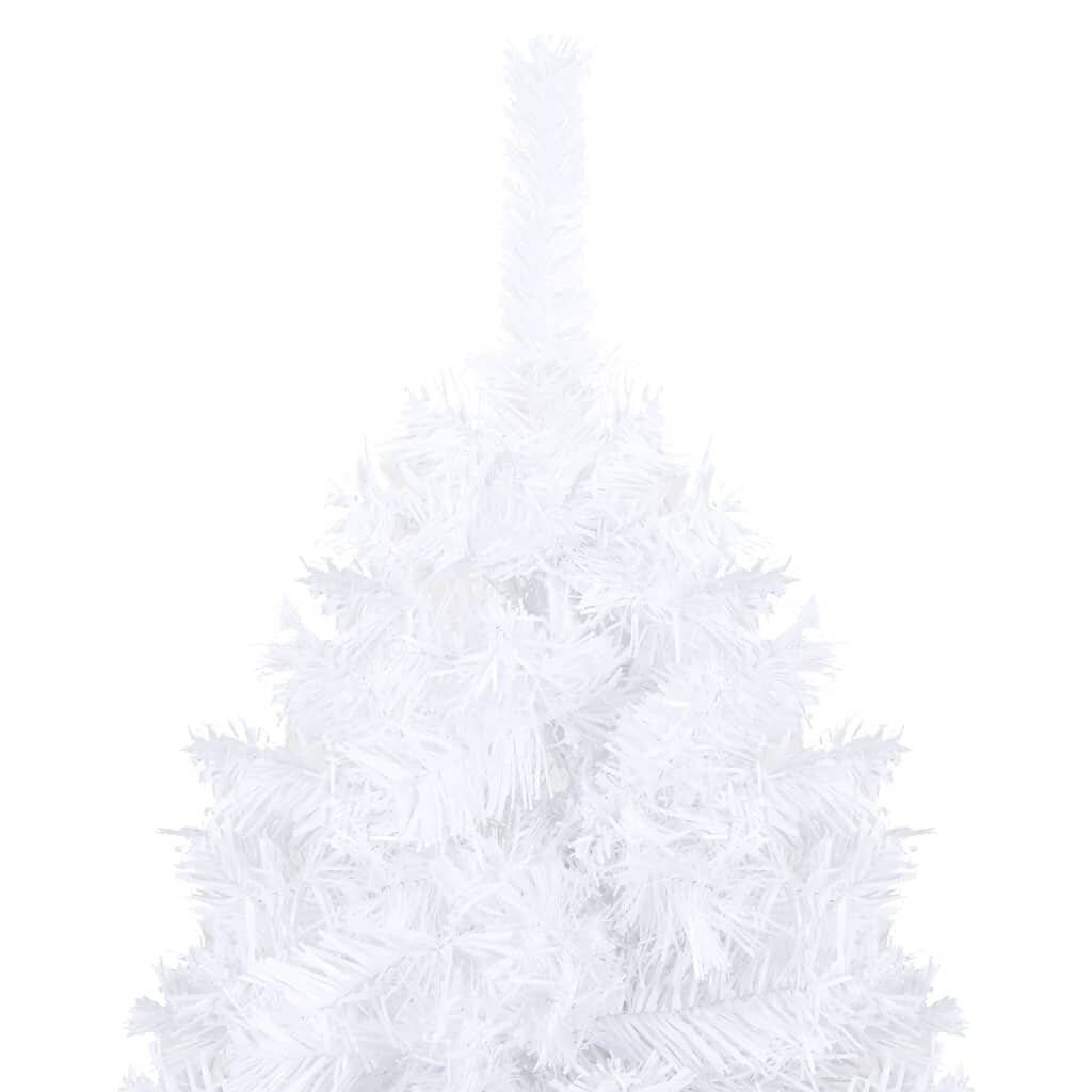 Künstlicher Weihnachtsbaum mit Dicken Zweigen Weiß 180 cm PVC-3