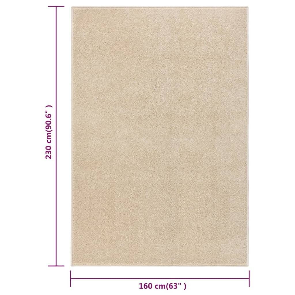Teppich Kurzflor 160x230 cm Beige-6