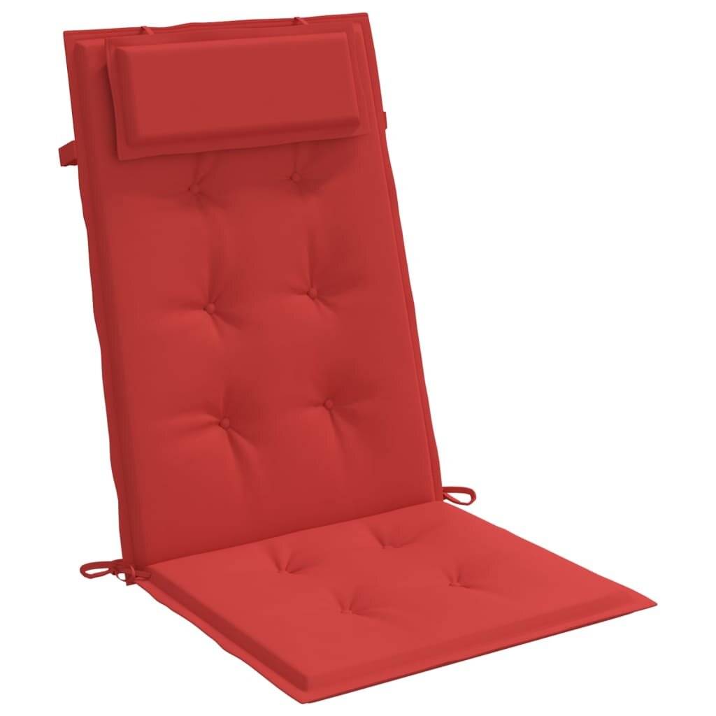 Hochlehner-Auflagen 4 Stk. Rot Oxford-Gewebe-2