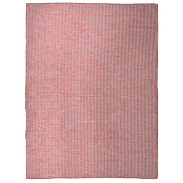 Outdoor-Teppich Flachgewebe 120x170 cm Rot
