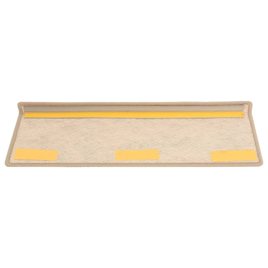 Treppenmatten Selbstklebend Sisal 15 Stk. 65x25 cm Dunkelbeige-4