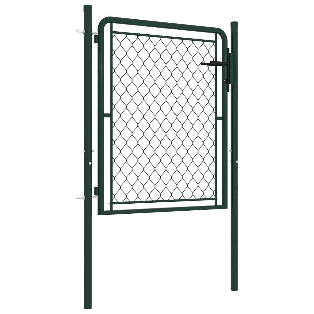 Gartentor Stahl 100 x 75 cm Grün-1