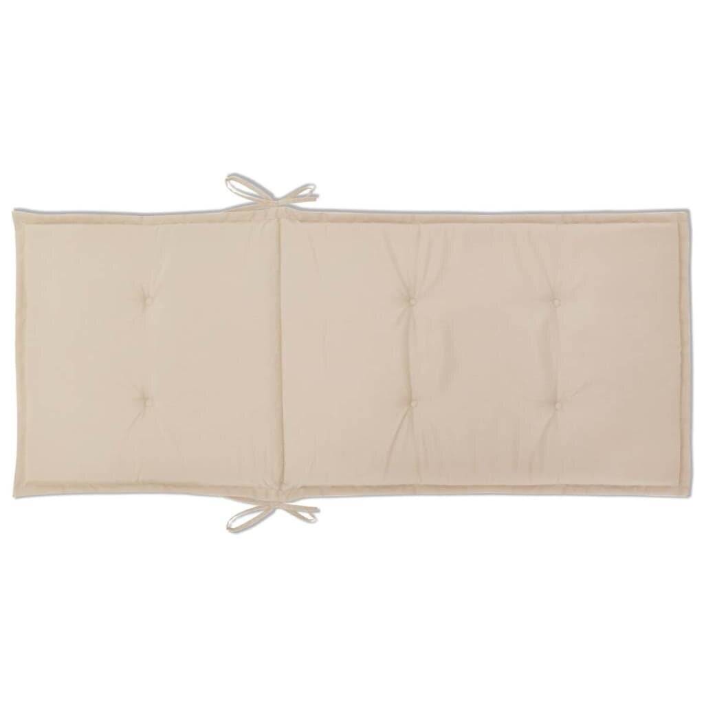 Gartenstuhl Auflage Hochlehner 2 Stk. Creme 120 x 50 x 3 cm-6