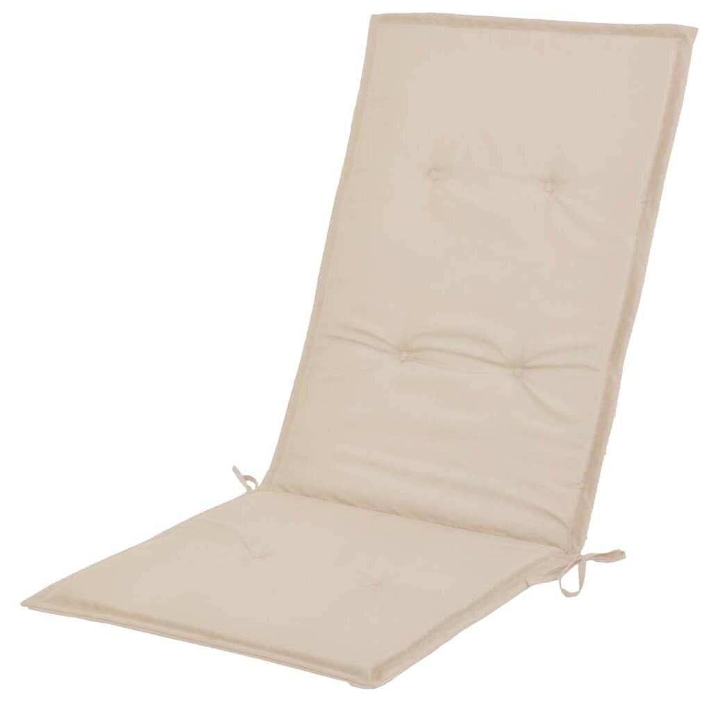Gartenstuhl Auflage Hochlehner 2 Stk. Creme 120 x 50 x 3 cm-4