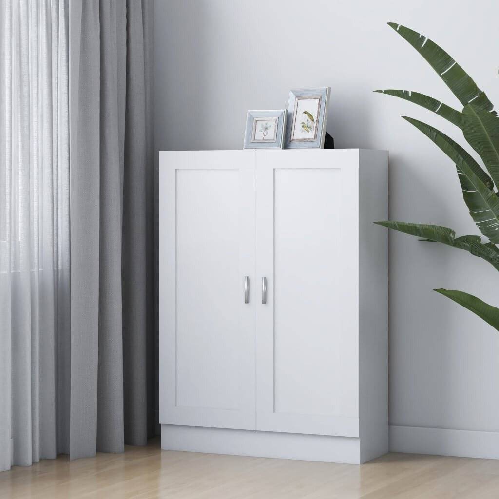Bücherschrank Weiß 82,5x30,5x115 cm Spanplatte-0