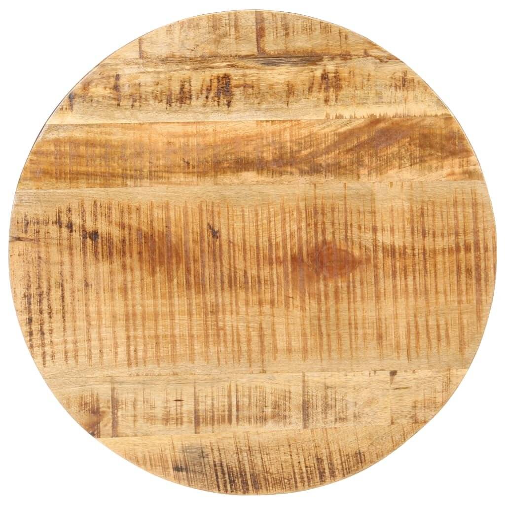 Couchtisch Ø68x43 cm Raues Mangoholz-3