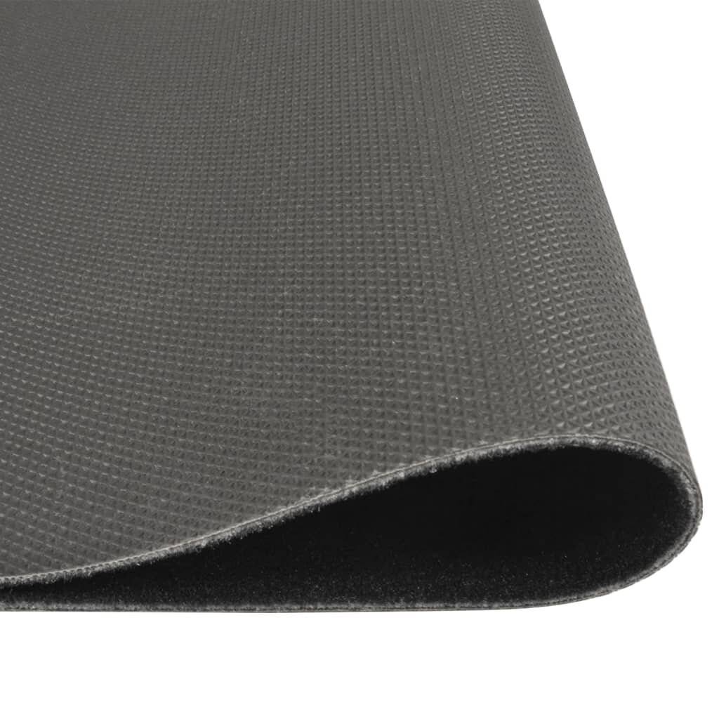 Küchenteppich Waschbar Küche Schwarz 45x150 cm Samt-2