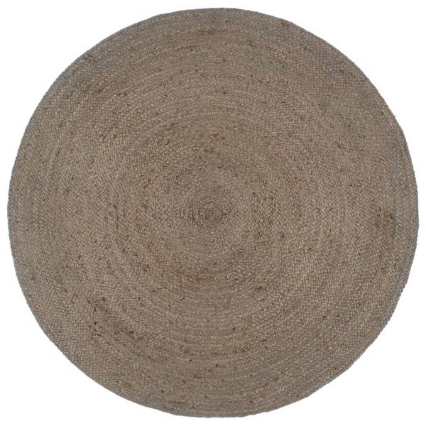 Teppich Handgefertigt Jute Rund 240 cm Grau