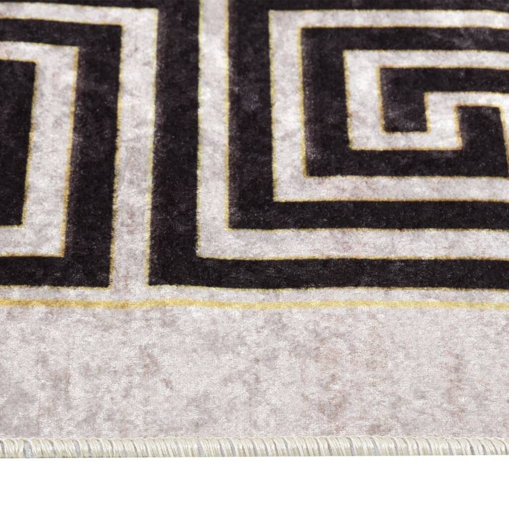 Teppich Waschbar 120x180 cm Hellbeige Rutschfest-3