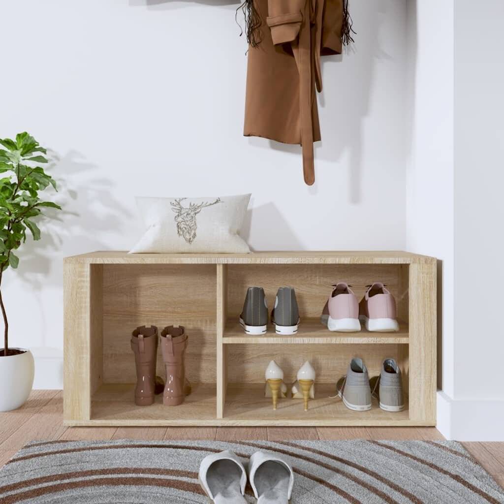 Schuhregal Sonoma-Eiche 100x35x45 cm Holzwerkstoff-2