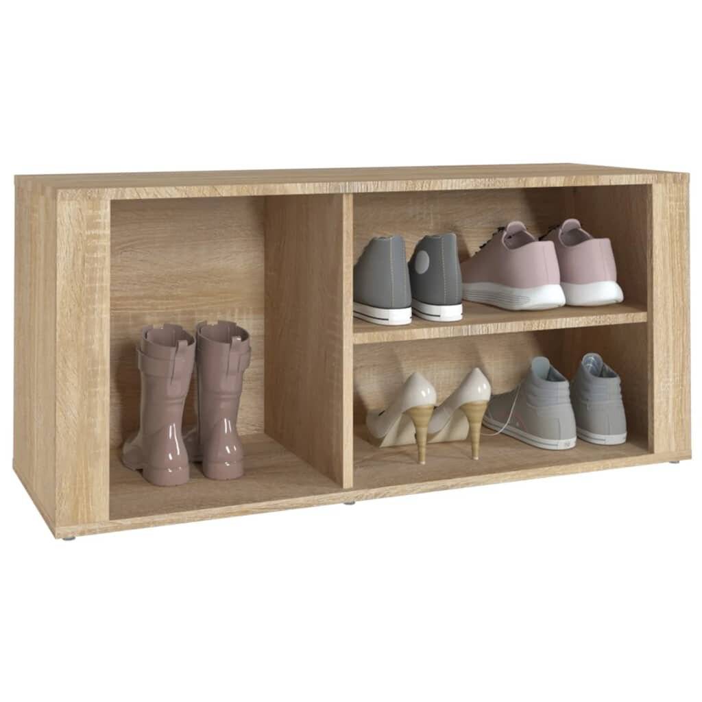 Schuhregal Sonoma-Eiche 100x35x45 cm Holzwerkstoff-3