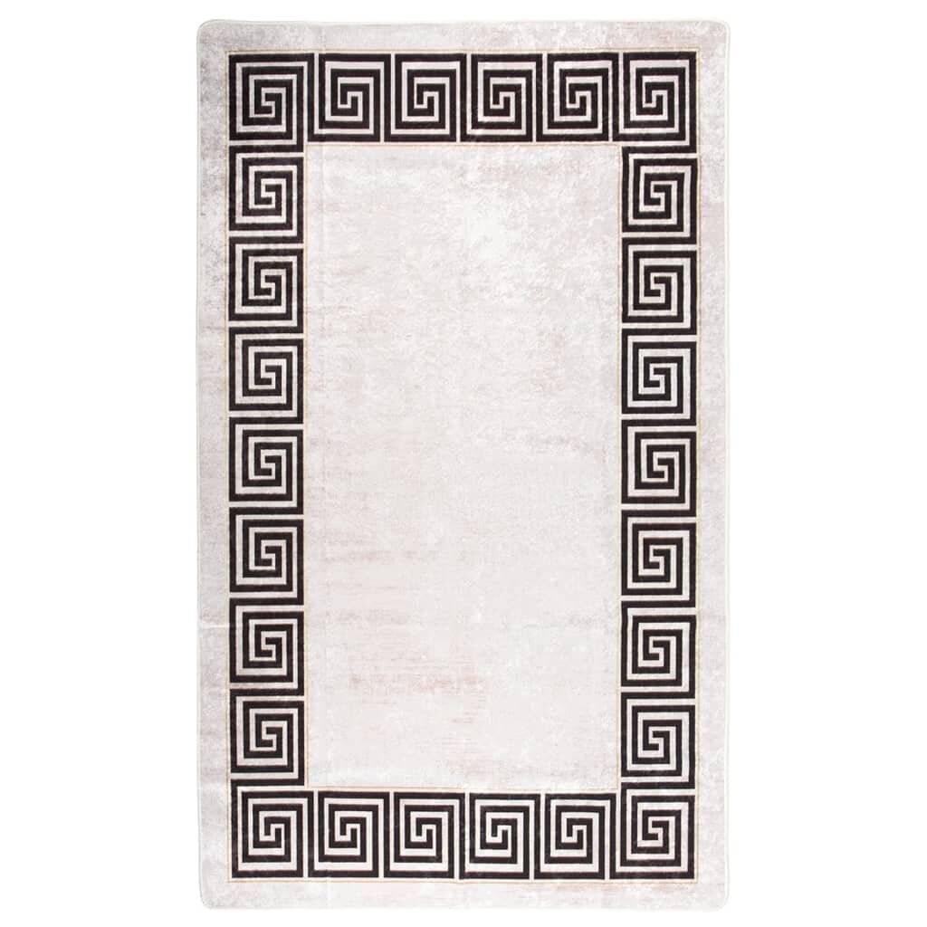Teppich Waschbar 120x180 cm Hellbeige Rutschfest-0