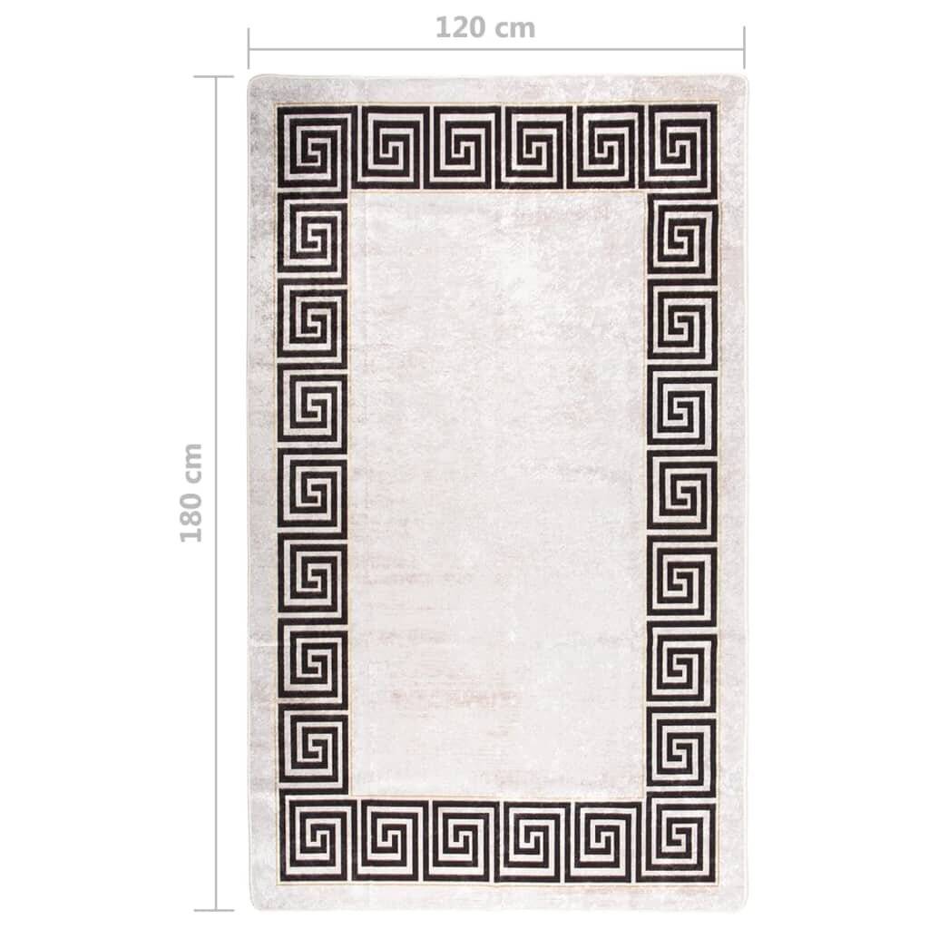 Teppich Waschbar 120x180 cm Hellbeige Rutschfest-6