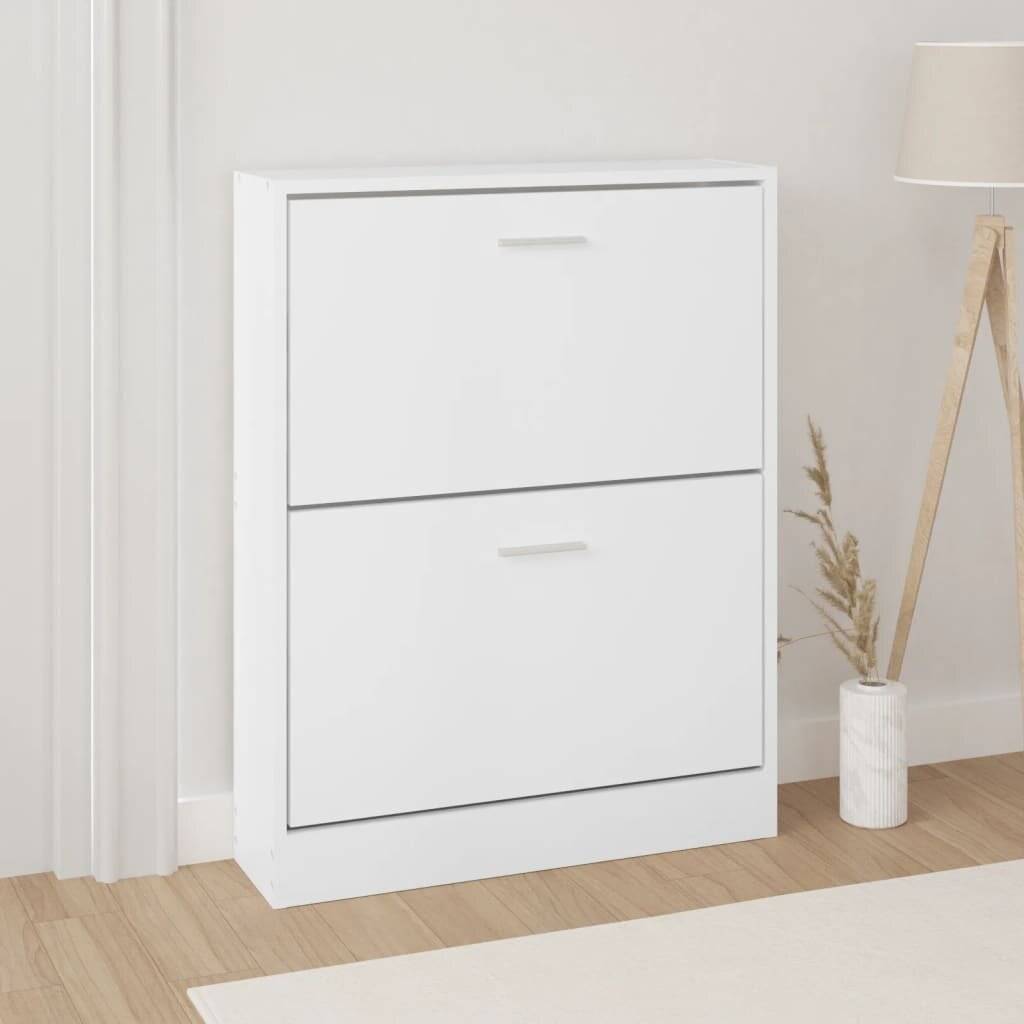 Schuhschrank Weiß 59x17x81 cm Holzwerkstoff-0