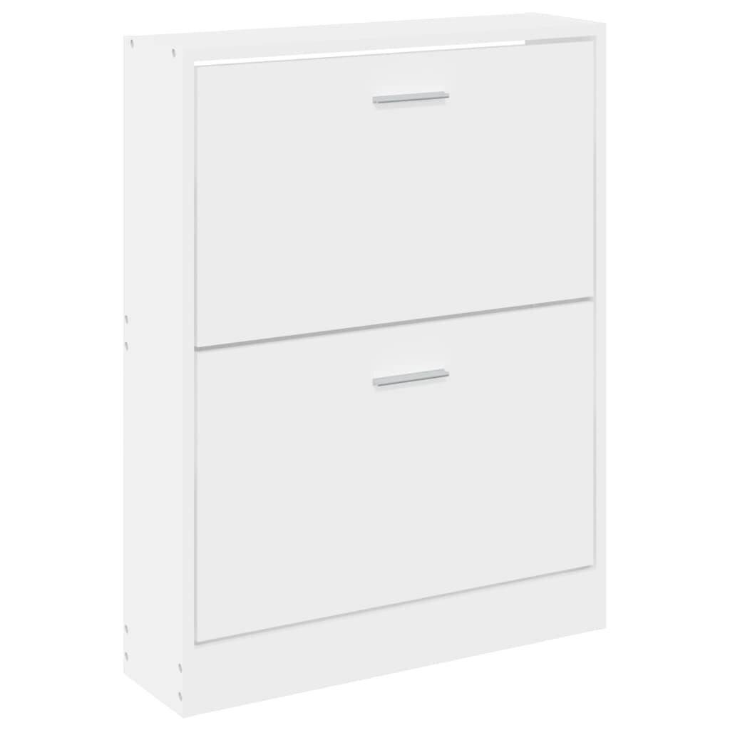 Schuhschrank Weiß 59x17x81 cm Holzwerkstoff-3