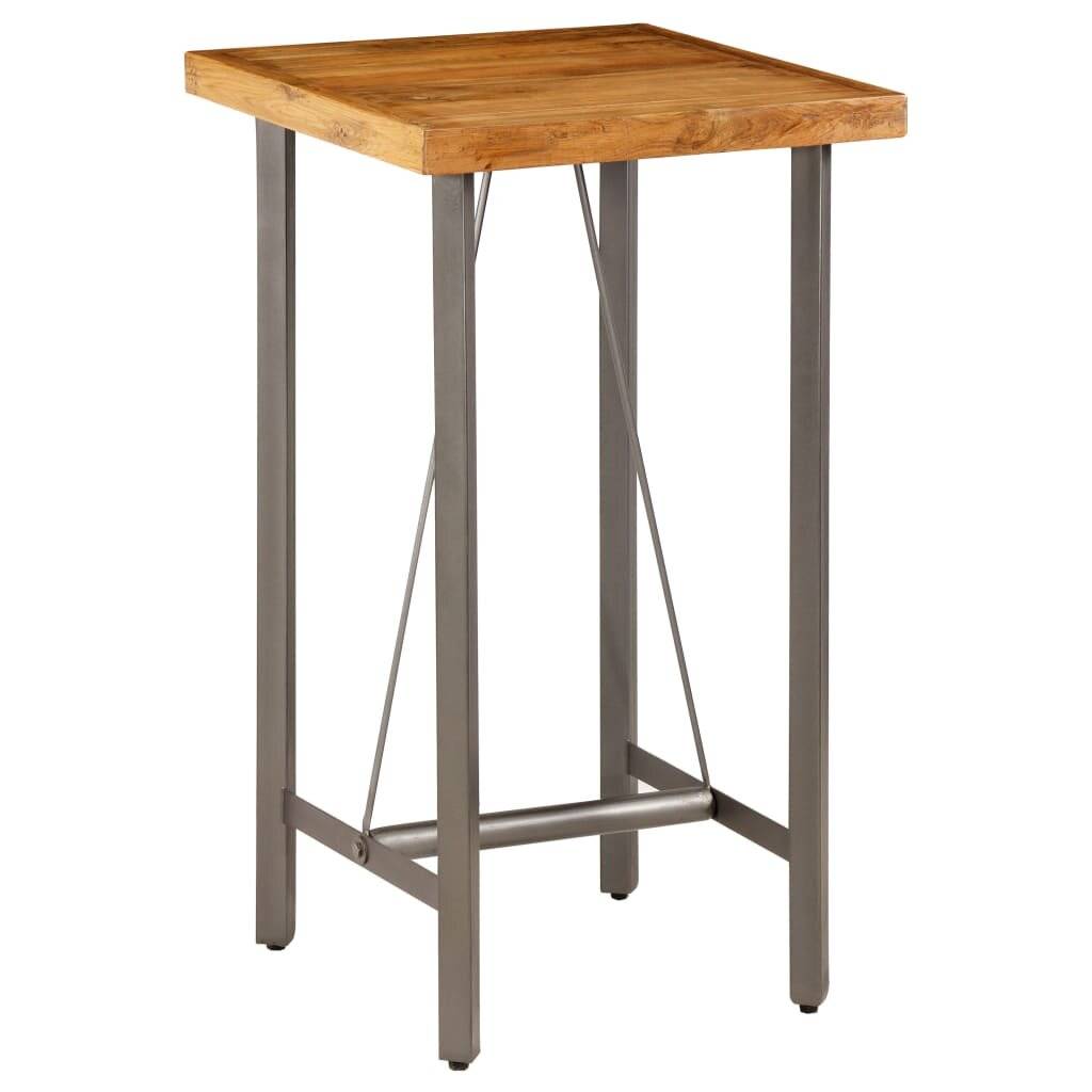 Symbolbild für Bartisch Recyceltes Massivholz Teak 60 x 60 x 107 cm